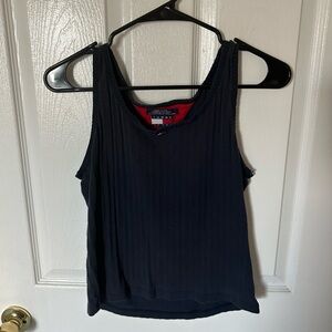 Tommy Hilfiger - VINTAGE Navy Knit Scoop Neck Tank Top